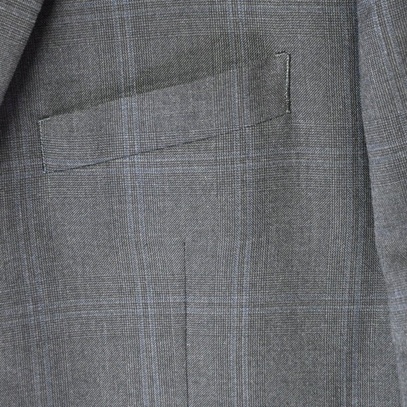 Made Cam Newton 44L Gray Plaid 2Btn Suit Jacket Blazer Sport Coat - Picture 4 of 10